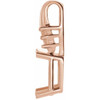 Accented Emerald Pendant Mounting in 18 Karat Rose Gold for Emerald cut Stone, 1.39 grams