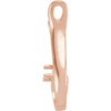 Family Heart Slide Pendant Mounting in 18 Karat Rose Gold for Round Stone, 2.3 grams