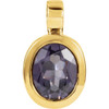 Oval Solitaire Pendant Mounting in 18 Karat Rose Gold for Oval Stone, 2.8 grams