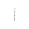 Three Stone Slide Pendant Mounting in 10 Karat White Gold for Square Stone, 1.07 grams