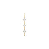Three Stone Slide Pendant Mounting in 14 Karat Rose Gold for Square Stone, 1.24 grams