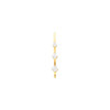Three Stone Slide Pendant Mounting in 14 Karat Rose Gold for Square Stone, 0.9 grams