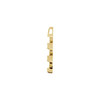 Three Stone Slide Pendant Mounting in 10 Karat Yellow Gold for Square Stone, 1.09 grams