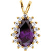 Pear Halo Style Pendant Mounting in 18 Karat Rose Gold for Pear shape Stone, 3.11 grams