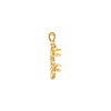 Accented Leaf Pendant Mounting in 14 Karat Rose Gold for Oval Stone, 3.61 grams