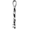 Family Star Pendant Mounting in 10 Karat White Gold for Round Stone, 1.12 grams