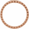 Accented Circle Pendant Mounting in 10 Karat Rose Gold for Round Stone, 0.83 grams