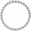 Accented Circle Pendant Mounting in 10 Karat White Gold for Round Stone, 0.81 grams