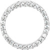Accented Circle Pendant Mounting in 10 Karat White Gold for Round Stone, 0.81 grams