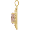 Filigree Pendant Mounting in 14 Karat Rose Gold for Oval Stone, 1.15 grams