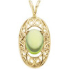 Filigree Pendant Mounting in 18 Karat Rose Gold for Oval Stone, 1.03 grams