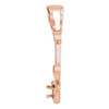 Family Scroll Pendant Mounting in 10 Karat Rose Gold for Round Stone, 2.13 grams