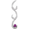 Family Pendant Mounting in 18 Karat White Gold for Round Stone, 2.34 grams