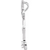 Family Pendant Mounting in 10 Karat White Gold for Round Stone, 1.77 grams