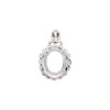 Oval Filigree Pendant Mounting in Platinum for Oval Stone, 2.84 grams