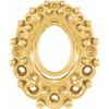 Halo Style Necklace or Pendant Mounting in 18 Karat Yellow Gold for Oval Stone, 1.09 grams