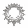 Graduated Halo Style Slide Pendant Mounting in 18 Karat White Gold for Round Stone, 1.49 grams