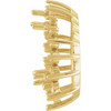 Graduated Halo Style Necklace or Pendant Mounting in 18 Karat Yellow Gold for Pear shape Stone, 1.34 grams