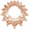 Graduated Halo Style Slide Pendant Mounting in 14 Karat Rose Gold for Round Stone, 1.31 grams