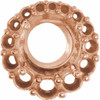 Halo Style Pendant Mounting in 14 Karat Rose Gold for Round Stone, 1.07 grams