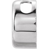 Bezel Set Solitaire Slide Pendant Mounting in 18 Karat White Gold for Round Stone, 1.17 grams