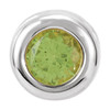 Bezel Set Solitaire Slide Pendant Mounting in 18 Karat White Gold for Round Stone, 1.17 grams