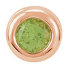 Bezel Set Solitaire Slide Pendant Mounting in 14 Karat Rose Gold for Round Stone, 1.24 grams