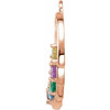 Family Heart Necklace or Center Mounting in 10 Karat Rose Gold for Round Stone, 1.86 grams