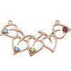 Family Leaf Necklace or Center Mounting in 10 Karat Rose Gold for Round Stone, 2 grams