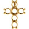 Cross Necklace or Pendant Mounting in 10 Karat Yellow Gold for Round Stone, 0.78 grams