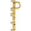 Cross Necklace or Pendant Mounting in 10 Karat Yellow Gold for Round Stone, 0.78 grams