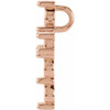 Cross Necklace or Pendant Mounting in 18 Karat Rose Gold for Round Stone, 1.06 grams