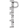 Cross Necklace or Pendant Mounting in 10 Karat White Gold for Round Stone, 0.76 grams