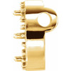 Halo Style Necklace or Pendant Mounting in 18 Karat Yellow Gold for Round Stone, 1.02 grams