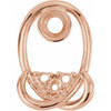 Mothers Hugz® Family Slide Pendant Mounting in 14 Karat Rose Gold for Round Stone, 2.23 grams