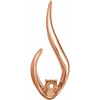 Freeform Pendant Mounting in 10 Karat Rose Gold for Round Stone, 0.92 grams