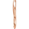 Freeform Pendant Mounting in 10 Karat Rose Gold for Round Stone, 0.92 grams