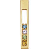 Family Bar Slide Pendant Mounting in 18 Karat Yellow Gold for Round Stone, 5.34 grams