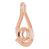 Infinity Inspired Pendant Mounting in 10 Karat Rose Gold for Round Stone, 1.87 grams