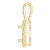 Rope Pendant Mounting in 18 Karat Yellow Gold for Round Stone, 1.58 grams