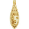 Family Peas in a Pod Necklace or Pendant Mounting in 18 Karat Yellow Gold for Round Stone, 0.93 grams