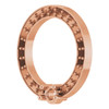 Family Circle Necklace or Pendant Mounting in 10 Karat Rose Gold for Round Stone, 1.5 grams