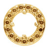 Halo Style Necklace or Pendant Mounting in 10 Karat Yellow Gold for Round Stone, 0.41 grams