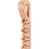 Family Bar Necklace or Pendant Mounting in 18 Karat Rose Gold for Round Stone, 0.94 grams