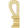 Family Bar Necklace or Pendant Mounting in 18 Karat Yellow Gold for Round Stone, 0.94 grams