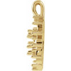 Halo Style Necklace or Pendant Mounting in 10 Karat Yellow Gold for Round Stone, 1.88 grams