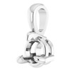 3 Prong Pre Notched Claw Pendant Mounting in 18 Karat White Gold for Round Stone, 0.28 grams