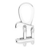 3 Prong Pre Notched Claw Pendant Mounting in 18 Karat White Gold for Round Stone, 0.28 grams