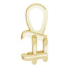 3 Prong Pre Notched Claw Pendant Mounting in 18 Karat Yellow Gold for Round Stone, 0.3 grams