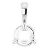 3 Prong Pre Notched Claw Pendant Mounting in 10 Karat White Gold for Round Stone, 0.21 grams